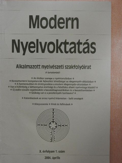 Banczerowski Janusz - Modern Nyelvoktatás 2004/1-4. [antikvár]