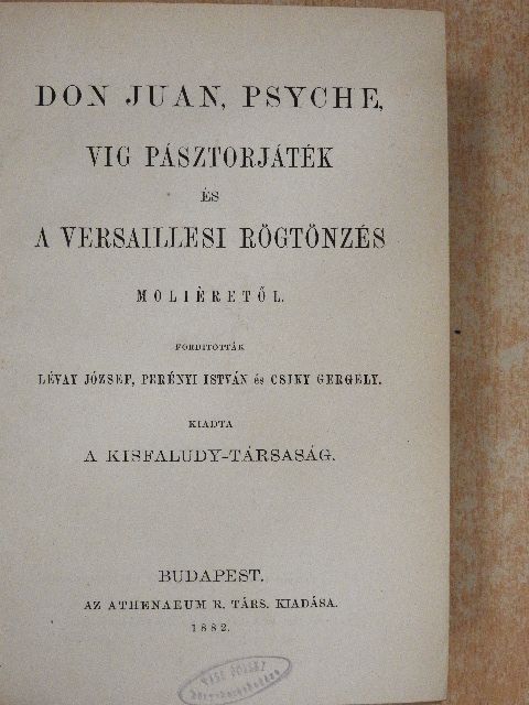 Moliére - Moliére vigjátékai 10., 4., 8. [antikvár]