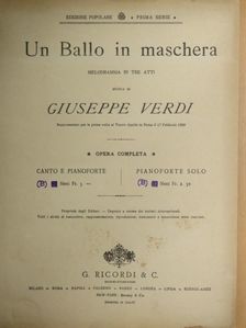 Giuseppe Verdi - Un Ballo in maschera [antikvár]