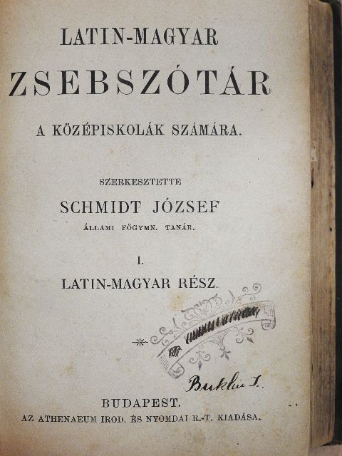 Latin-magyar zsebszótár I-II. [antikvár]