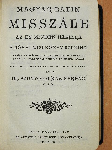 Magyar-Latin misszále [antikvár]