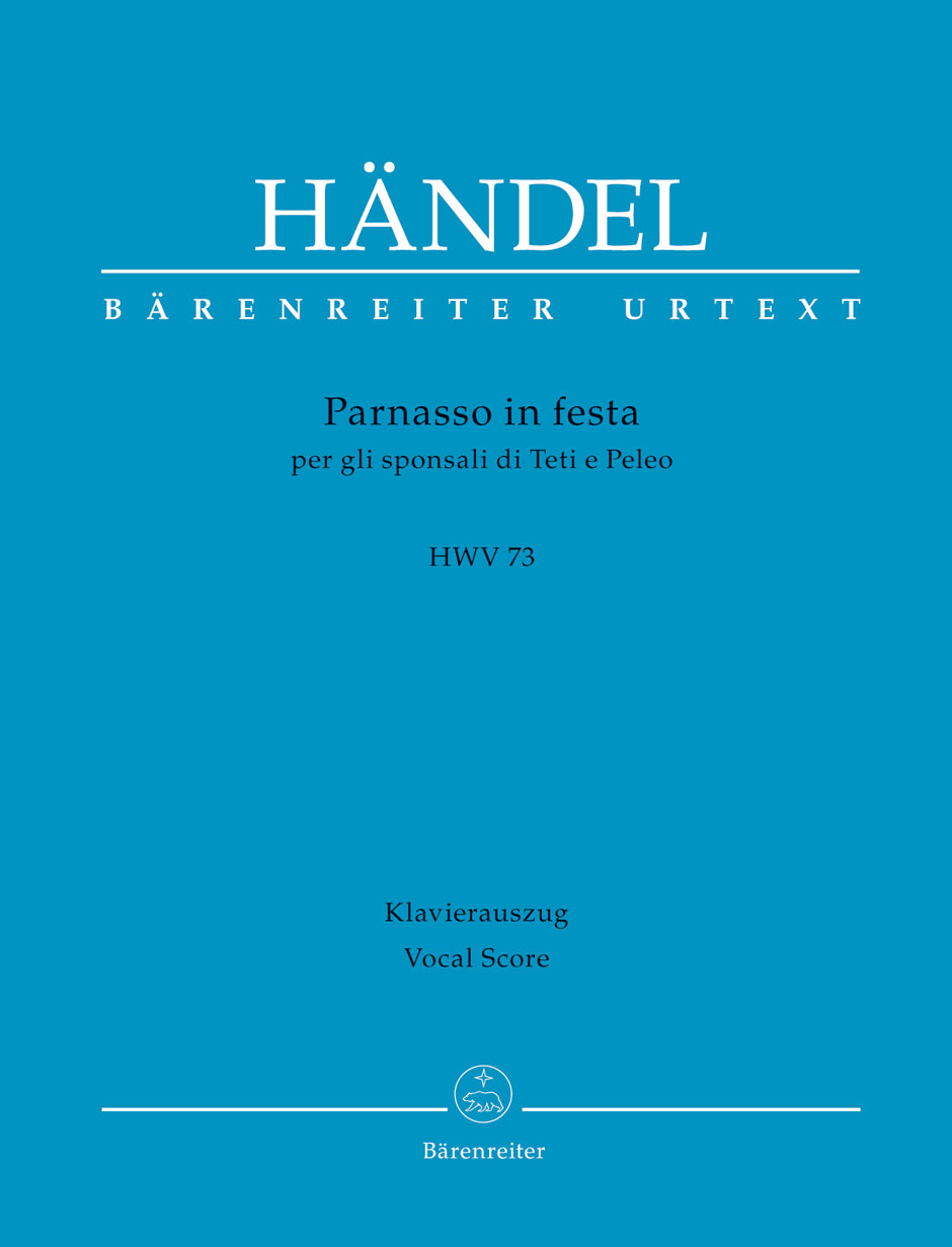 HAENDEL - PARNASSO IN FESTA PER GLI SPNSALI DI TETI E PELEO HWV 73 KLAVIERAUSZUG
