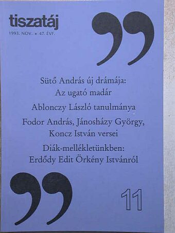 Ablonczy László - Tiszatáj 1993. november [antikvár]
