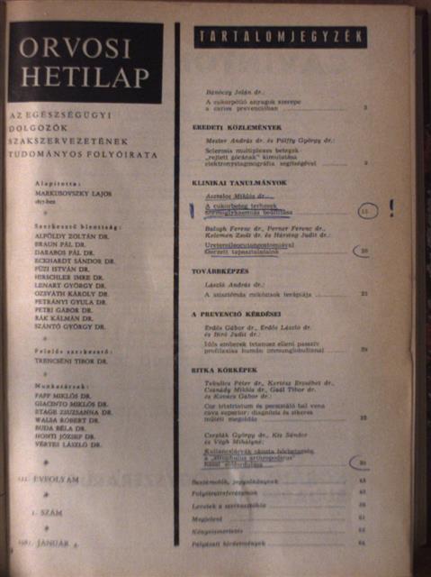 Dr. Bánóczy Jolán - Orvosi hetilap 1981. január-június (fél évfolyam) [antikvár]