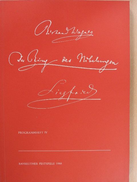 Lassi Nummi - Bayreuther Festspiele 1988 Programmheft IV [antikvár]