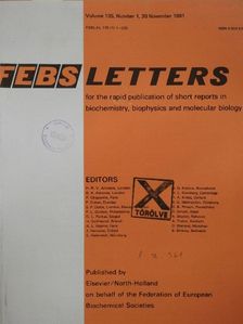 B. D. Nelson - Febs Letters Volume 135, Number 1-2./Volume 136, Number 1-2. [antikvár]