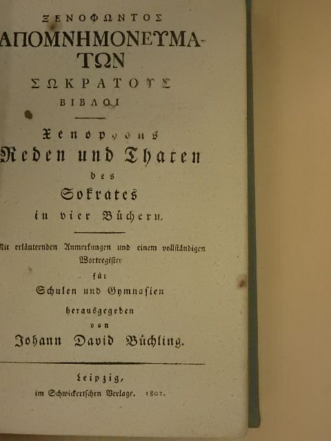 Xenophón - Reden und thaten des Sokrates in vier Büchern (gótbetűs) [antikvár]