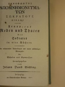 Xenophón - Reden und thaten des Sokrates in vier Büchern (gótbetűs) [antikvár]