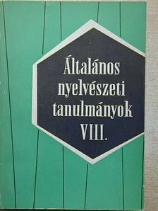 A. Capell - Általános Nyelvészeti Tanulmányok VIII. [antikvár]