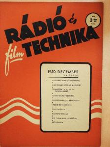 Kellermayer Miklós - Rádió és filmtechnika 1950. december [antikvár]