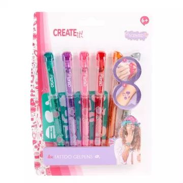 Create It! Tetováló Zseléstoll Szett - 6 darabos