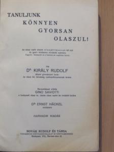 Dr. Király Rudolf - Tanuljunk könnyen, gyorsan olaszul! [antikvár]