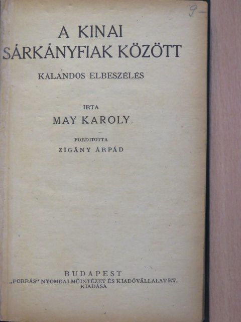 May Károly - A kinai sárkányfiak között [antikvár]