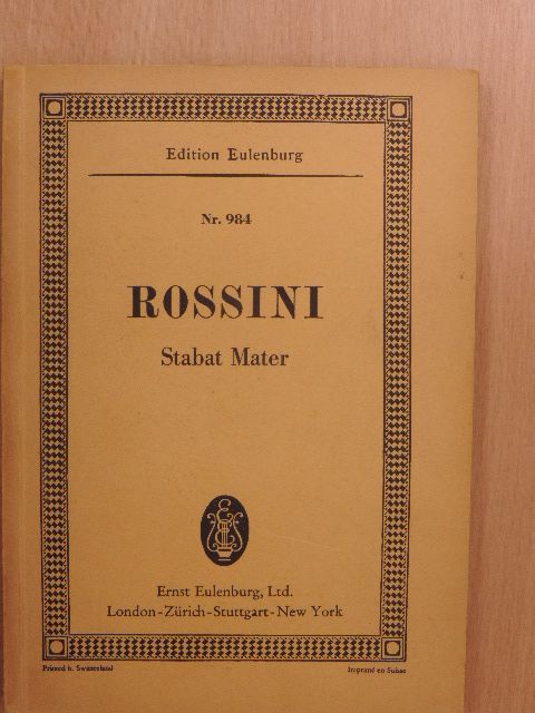 Gioacchino Rossini - Stabat Mater [antikvár]