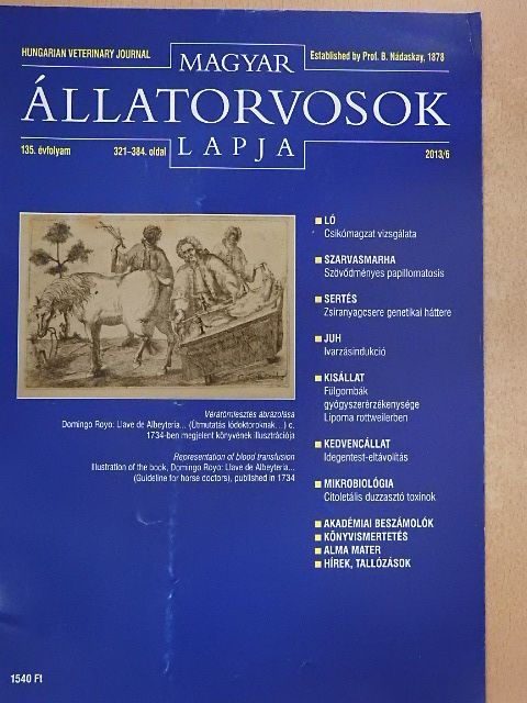 Baska Ferenc - Magyar Állatorvosok Lapja 2013/6. [antikvár]