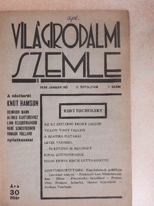 Ascher László - Világirodalmi Szemle 1936. január [antikvár]