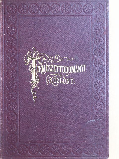 Bartha D. - Természettudományi Közlöny 1885. január-december [antikvár]