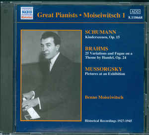 SCHUMANN, BRAHMS, MUUSORGSKY - KINDERSZENEN, 25 VARIATIONS, PICTURES... CD MOISEIWITSCH 1