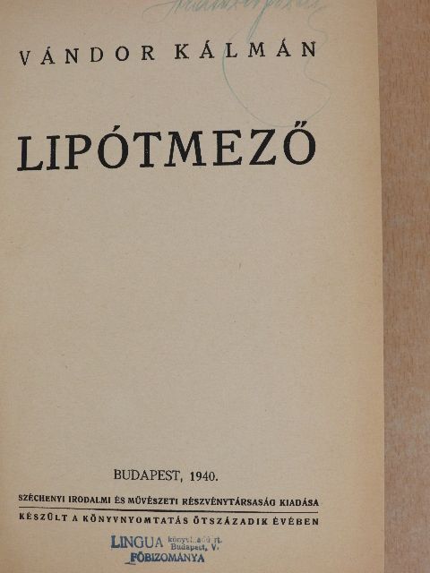 Vándor Kálmán - Lipótmező [antikvár]