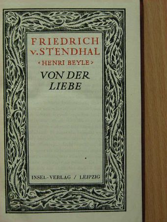 Henri Beyle - Von der Liebe [antikvár]