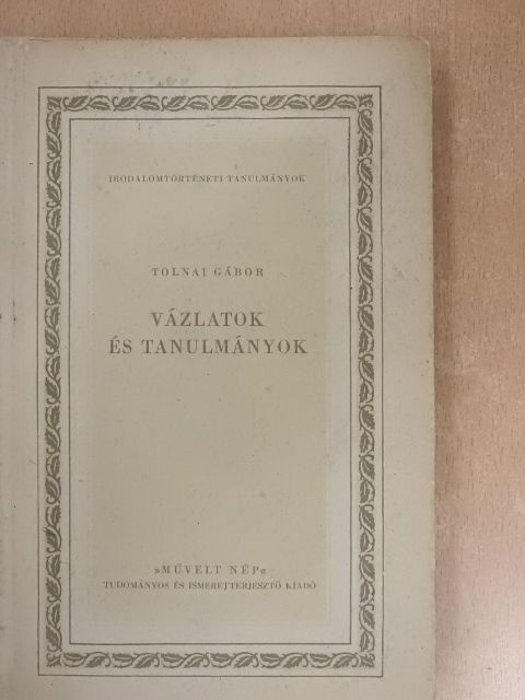 Tolnai Gábor - Vázlatok és tanulmányok [antikvár]