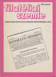 Dr. Simándy Béla (szerk.) - Filatéliai szemle 1992. január [antikvár]