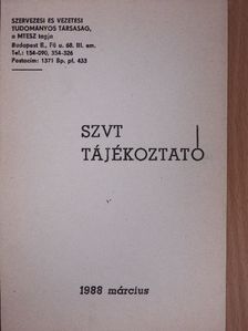 SZVT Tájékoztató 1988. március [antikvár]