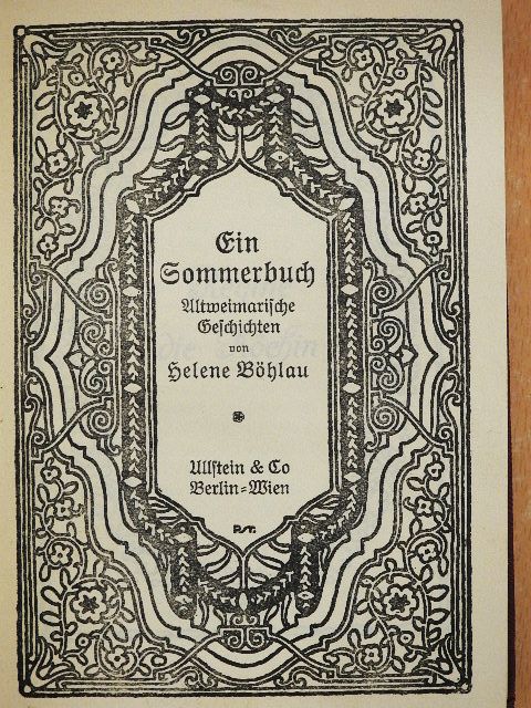 Helene Böhlau - Ein Sommerbuch (gótbetűs) [antikvár]