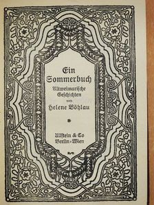 Helene Böhlau - Ein Sommerbuch (gótbetűs) [antikvár]