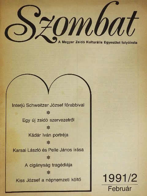 Bihari Tibor - Szombat 1991. február [antikvár]