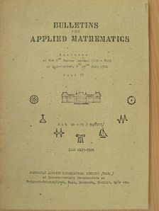 Dr. B. D. Jovanovic - Bulletins for Applied Mathematics 66-75/80 (XVII) [antikvár]