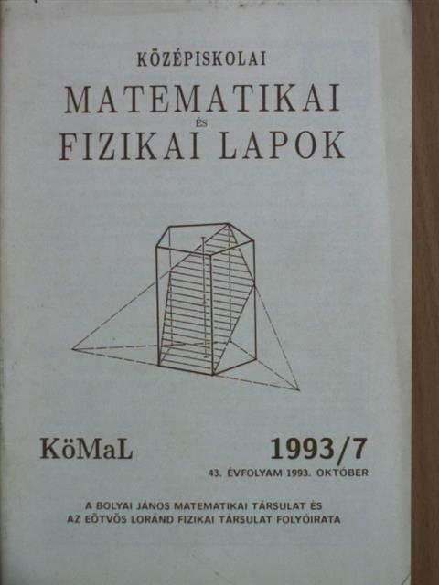 Rábai Imre - Középiskolai matematikai és fizikai lapok 1993. október [antikvár]