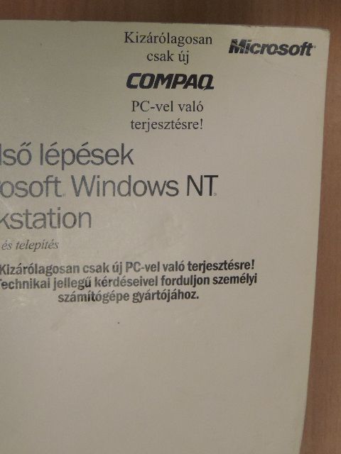 Microsoft Windows NT Workstation - Bevezetés és telepítés [antikvár]