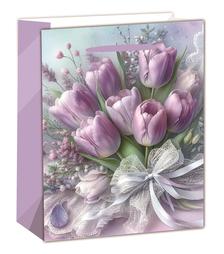 370507 - PAPíRTASAK M.LILA TULIPÁNCSOK.26*32