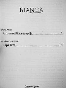 Elisabeth Harbison - A romantika receptje/Lapzárta [antikvár]