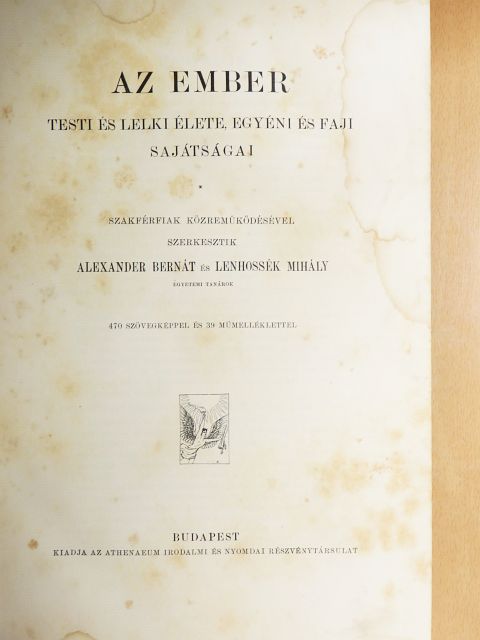 Dalmady Zoltán - Az ember testi és lelki élete, egyéni és faji sajátságai (rossz állapotú) [antikvár]