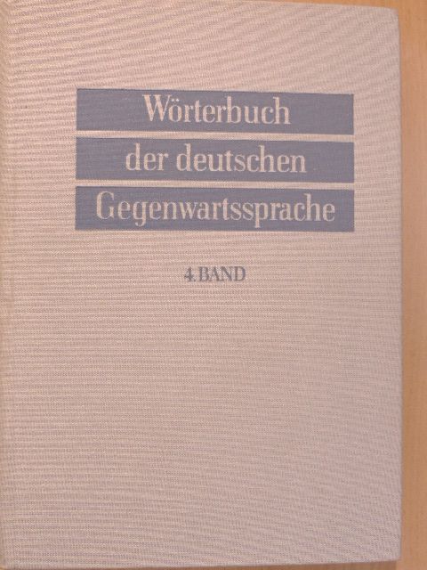 G. Ginschel - Wörterbuch der deutschen Gegenwartssprache 4. [antikvár]