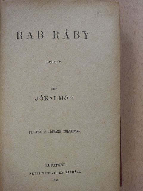 Jókai Mór - Rab Ráby [antikvár]
