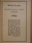 Rettegi György - Emlékezetre méltó dolgok [antikvár]