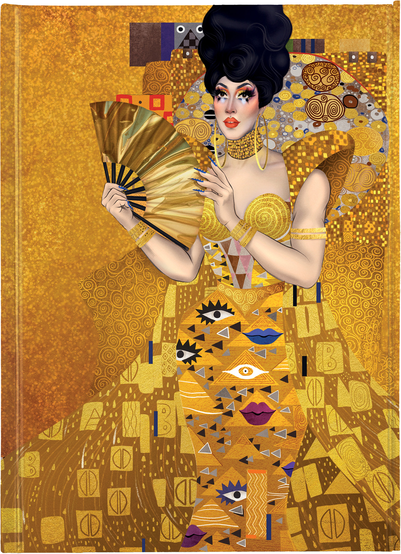 Flame Tree A5 notesz vonalas Art of drag: Portrait of golden Queen