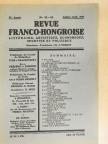 Carlos Amoel - Revue Franco-Hongroise Juillet-Aout 1931 [antikvár]