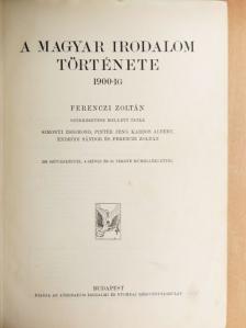 Endrődi Sándor - A magyar irodalom története 1900-ig (rossz állapotú) [antikvár]