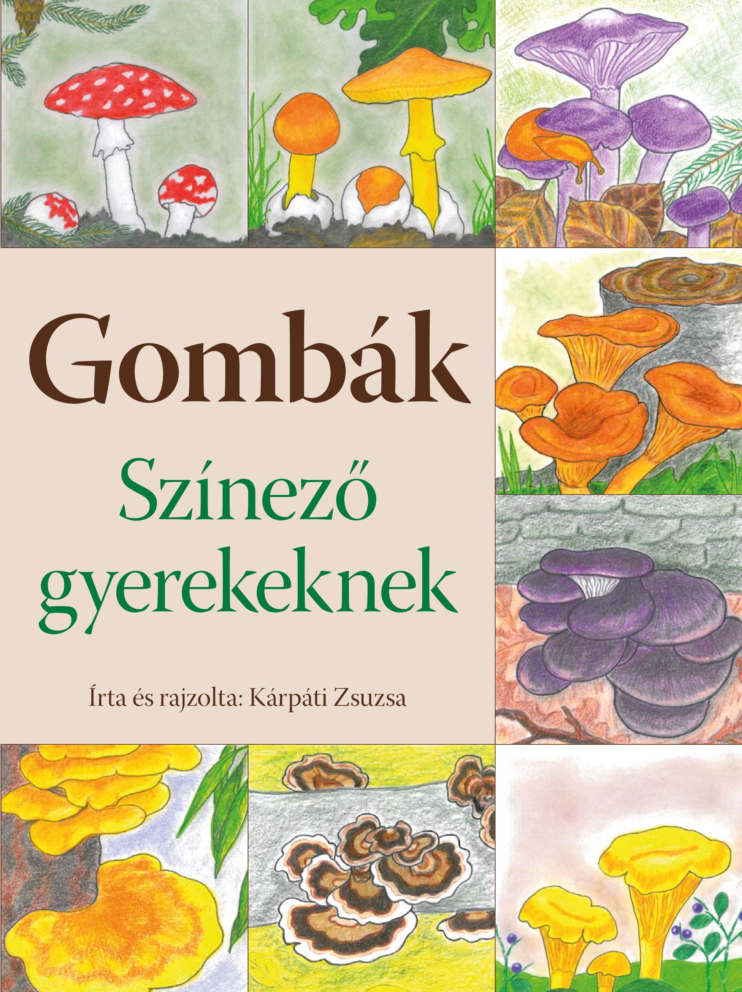 KÁRPÁTI ZSUZSA - Gombák - Színező gyerekeknek