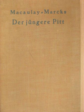 Erich Marcks - Der jüngere Pitt [antikvár]