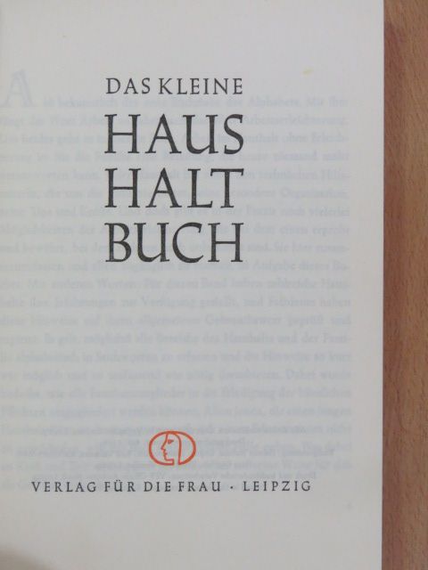 Das Kleine Haushalt Buch [antikvár]