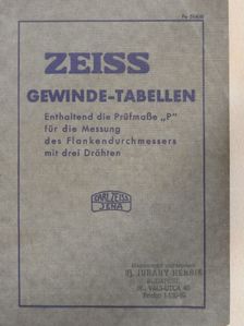 Gewinde-Tabellen [antikvár]