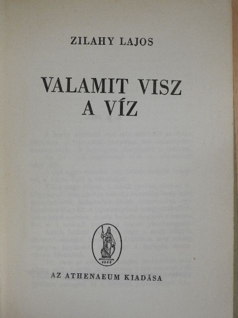 Zilahy Lajos - Valamit visz a víz [antikvár]