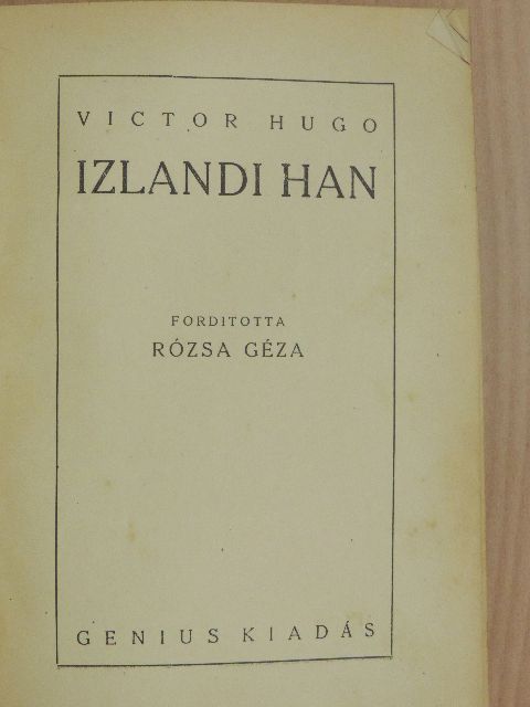 Victor Hugo - Izlandi Han [antikvár]