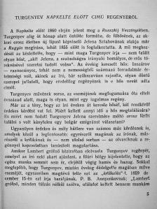 I. Sz. Turgenyev - Napkelte előtt [antikvár]