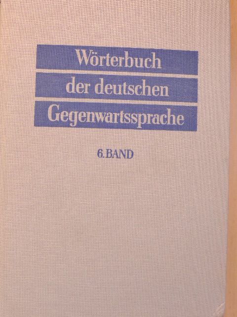 G. Ginschel - Wörterbuch der deutschen Gegenwartssprache 6. [antikvár]